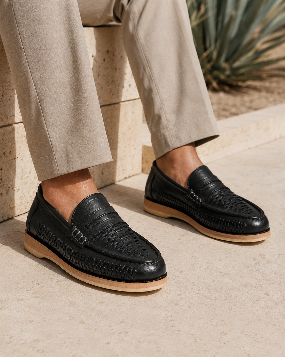 Huarache Chaac — Negro Grafito